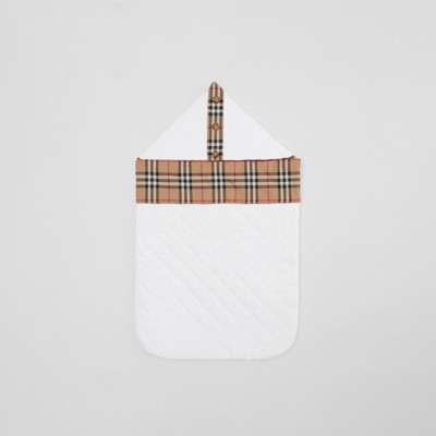 Vintage Check-lined Quilted Cotton Baby Nest