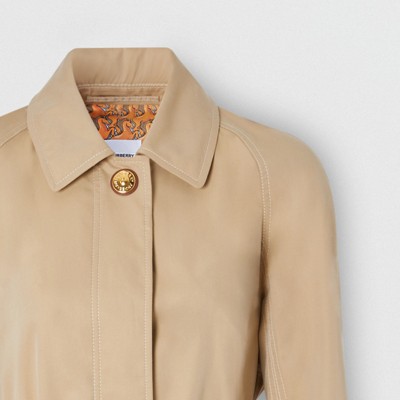tropical gabardine belted car coat