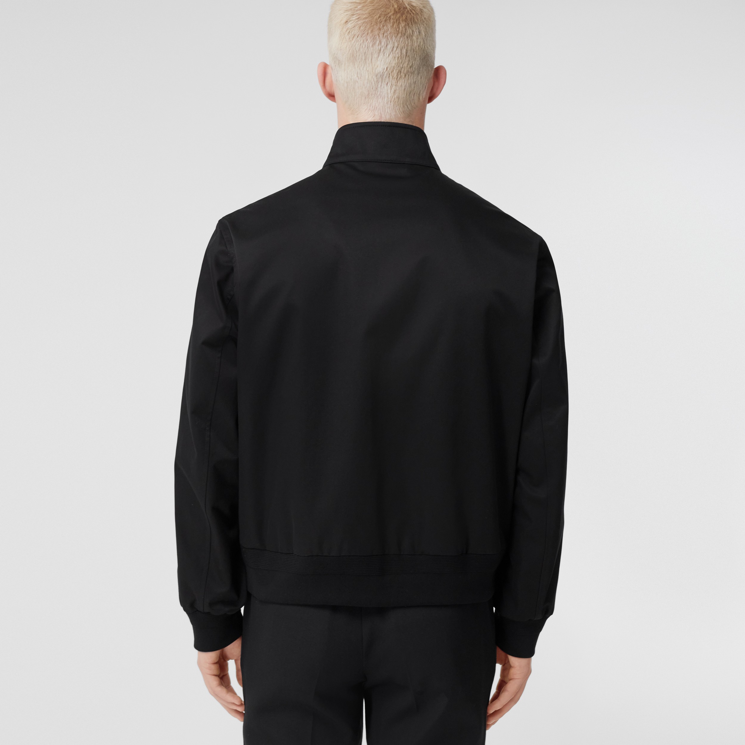 Monogram Motif Cotton Harrington Jacket in Black - Men | Burberry® Official - 3