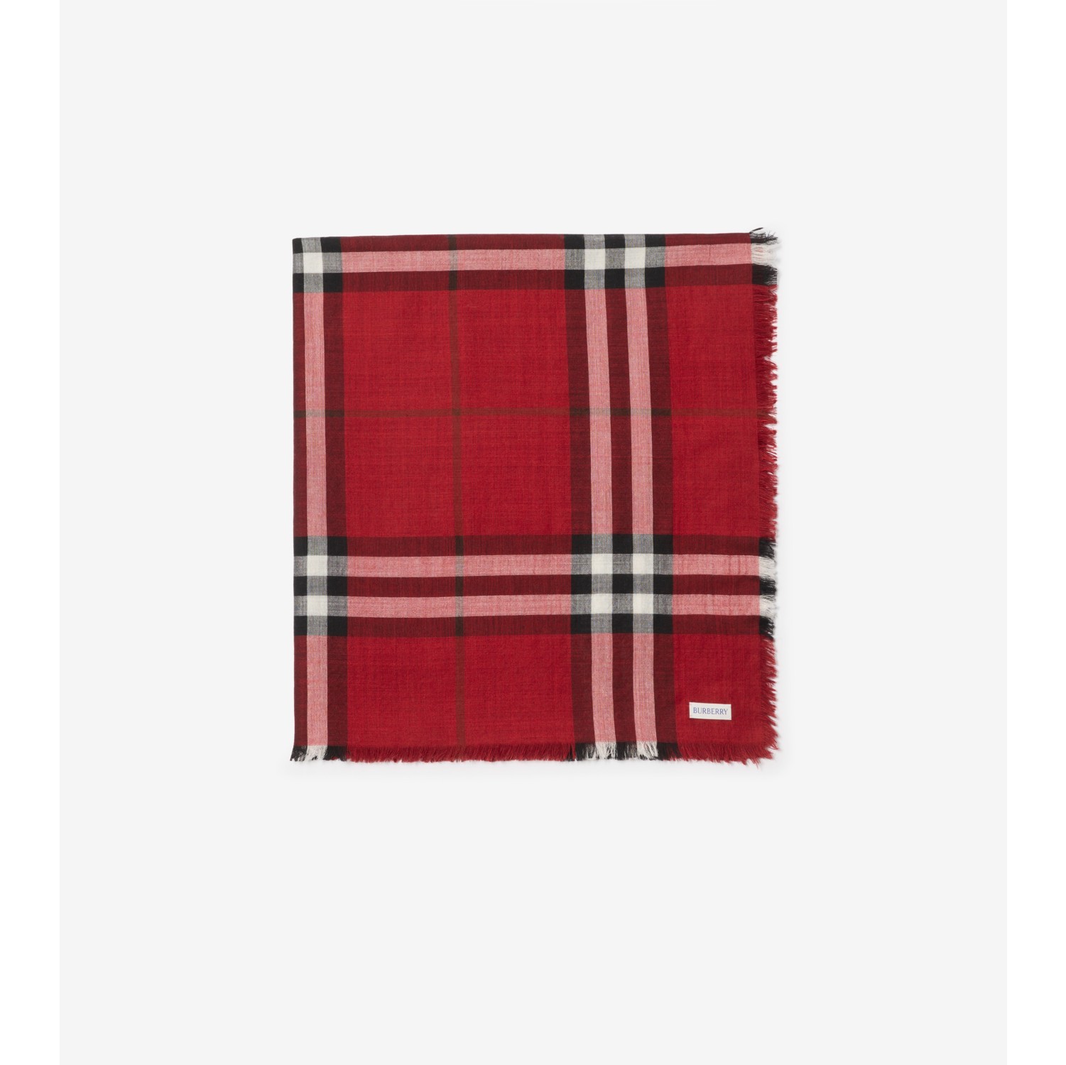Reversible Check Wool Silk Scarf