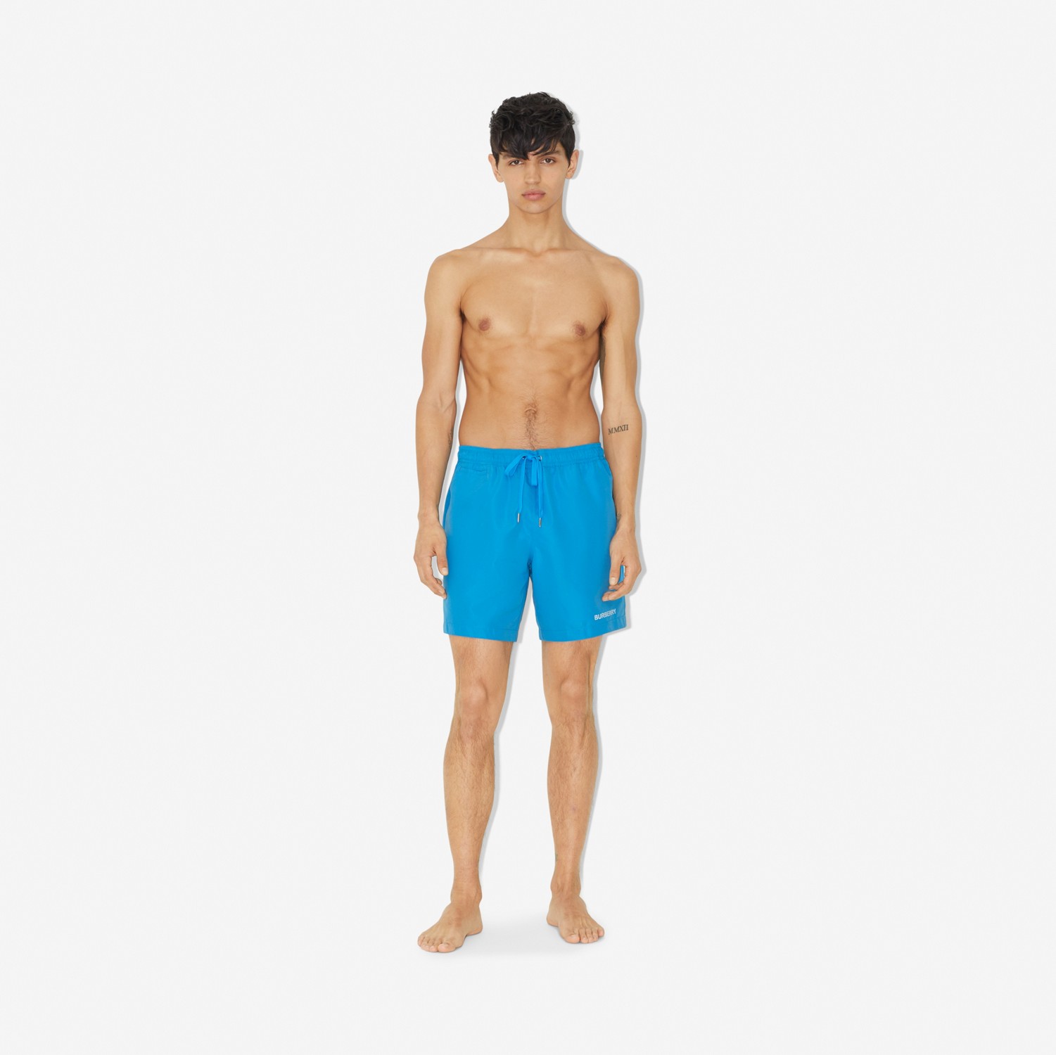 Logo Detail Swim Shorts in Vivid Blue - Men | Burberry® Official