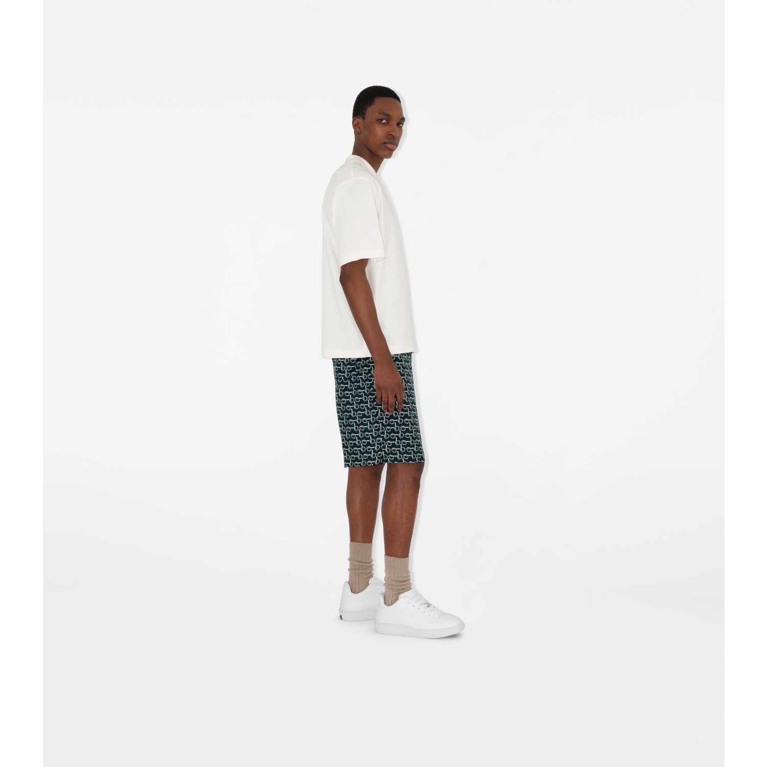 Burberry shorts silver new arrivals