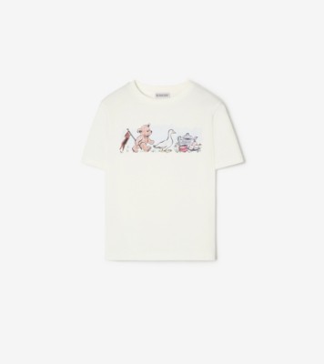 Thomas Bear and Friends Cotton T-shirt in Chalk white | Burberry