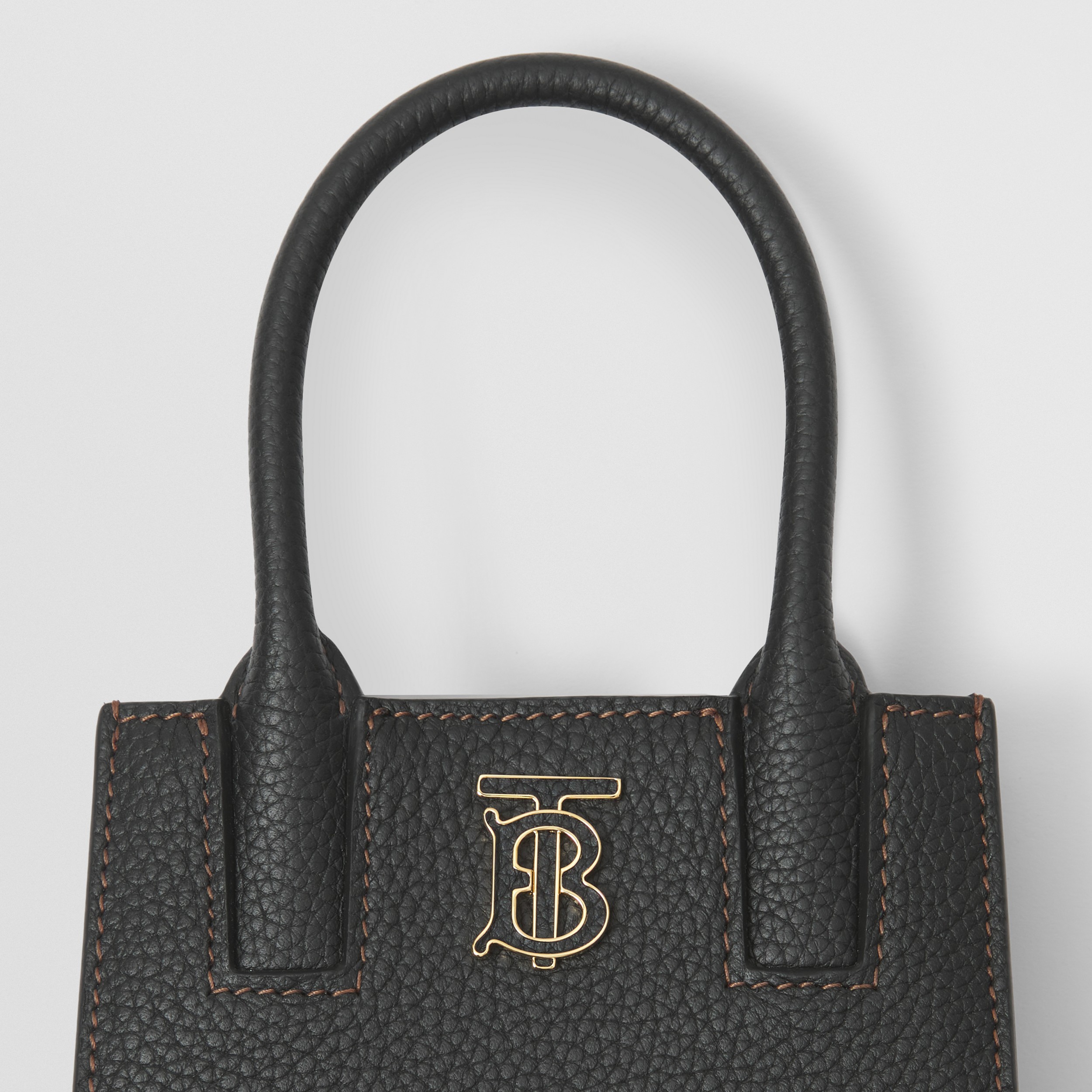 Grainy Leather Micro Frances Tote in Black - Women | Burberry® Official - 2