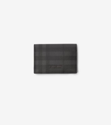 City Check Bifold Card Case Iron Cotton Technical ®