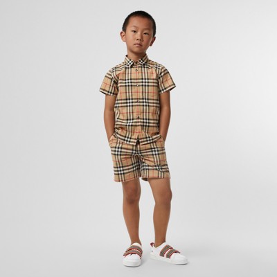 burberry shirt and shorts