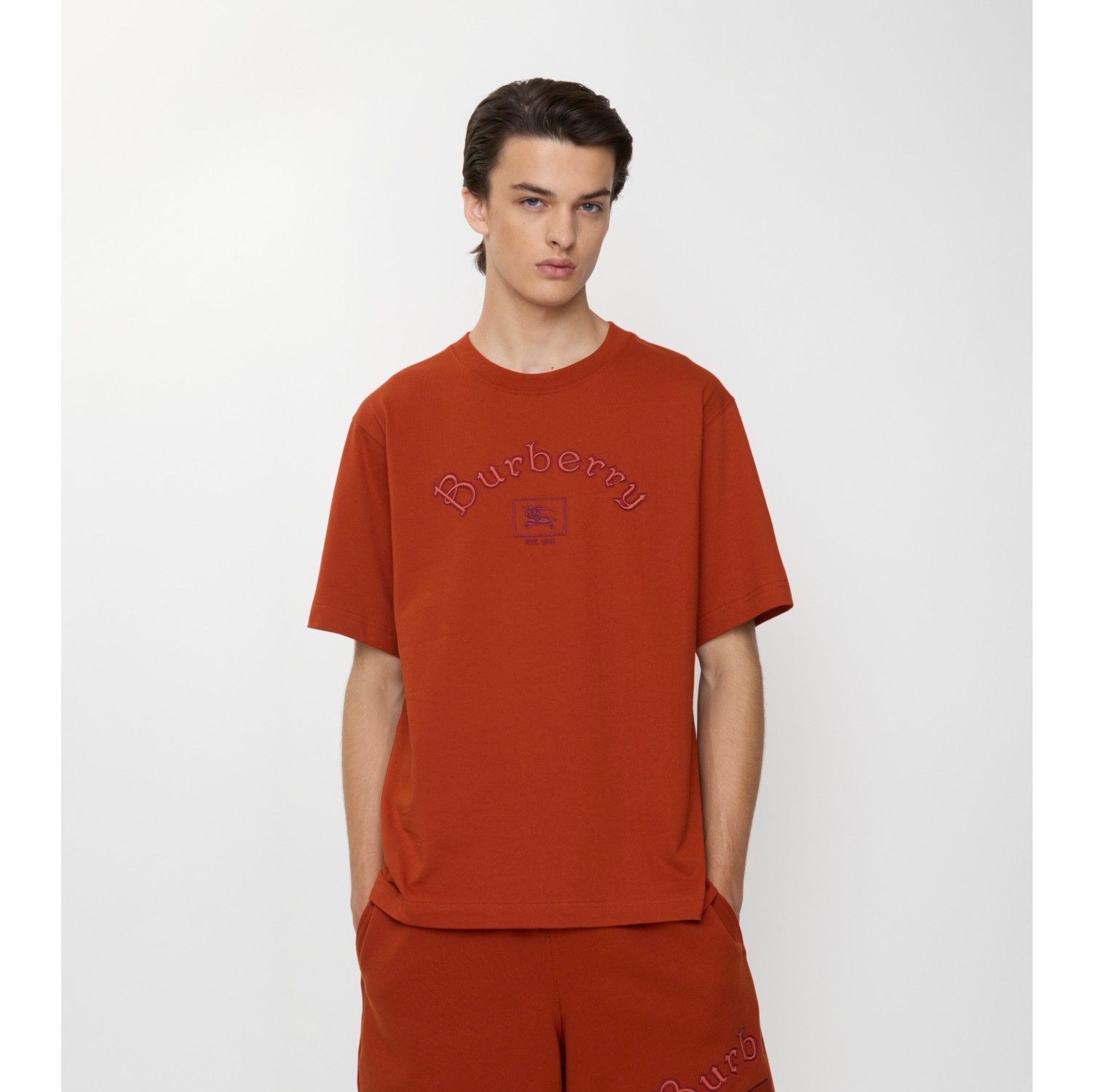 Baumwoll-T-Shirt mit Gothic-Logo