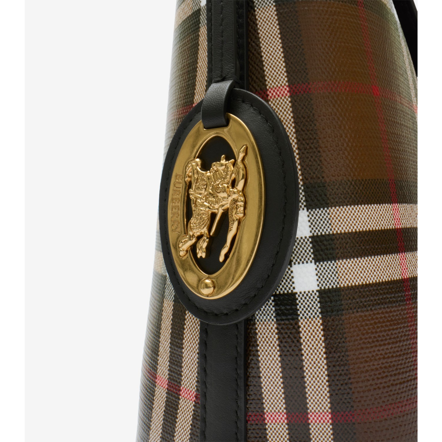 Small Check Shoulder Bag in Chocolate brown - Women | Burberry