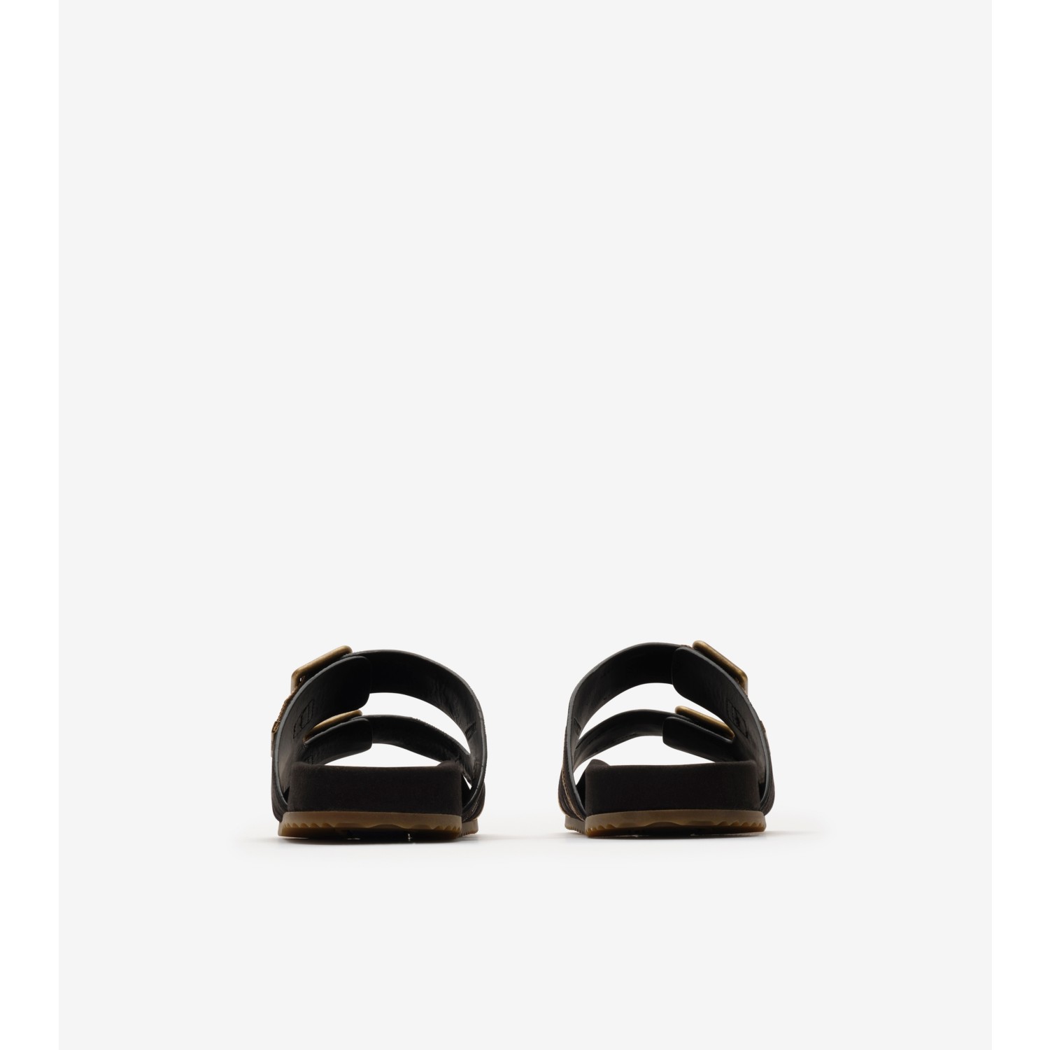Check Suede Urchin Sandals in Black - Women | Burberry® Official