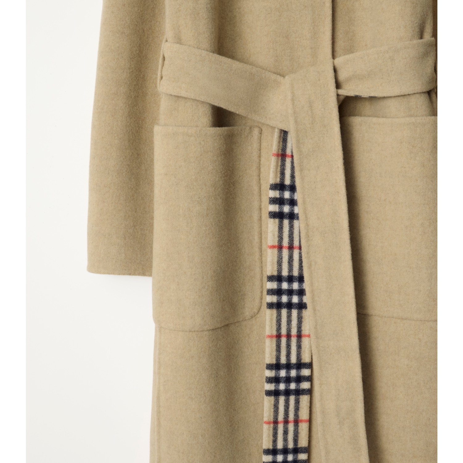 Reversible Wool Wrap Coat