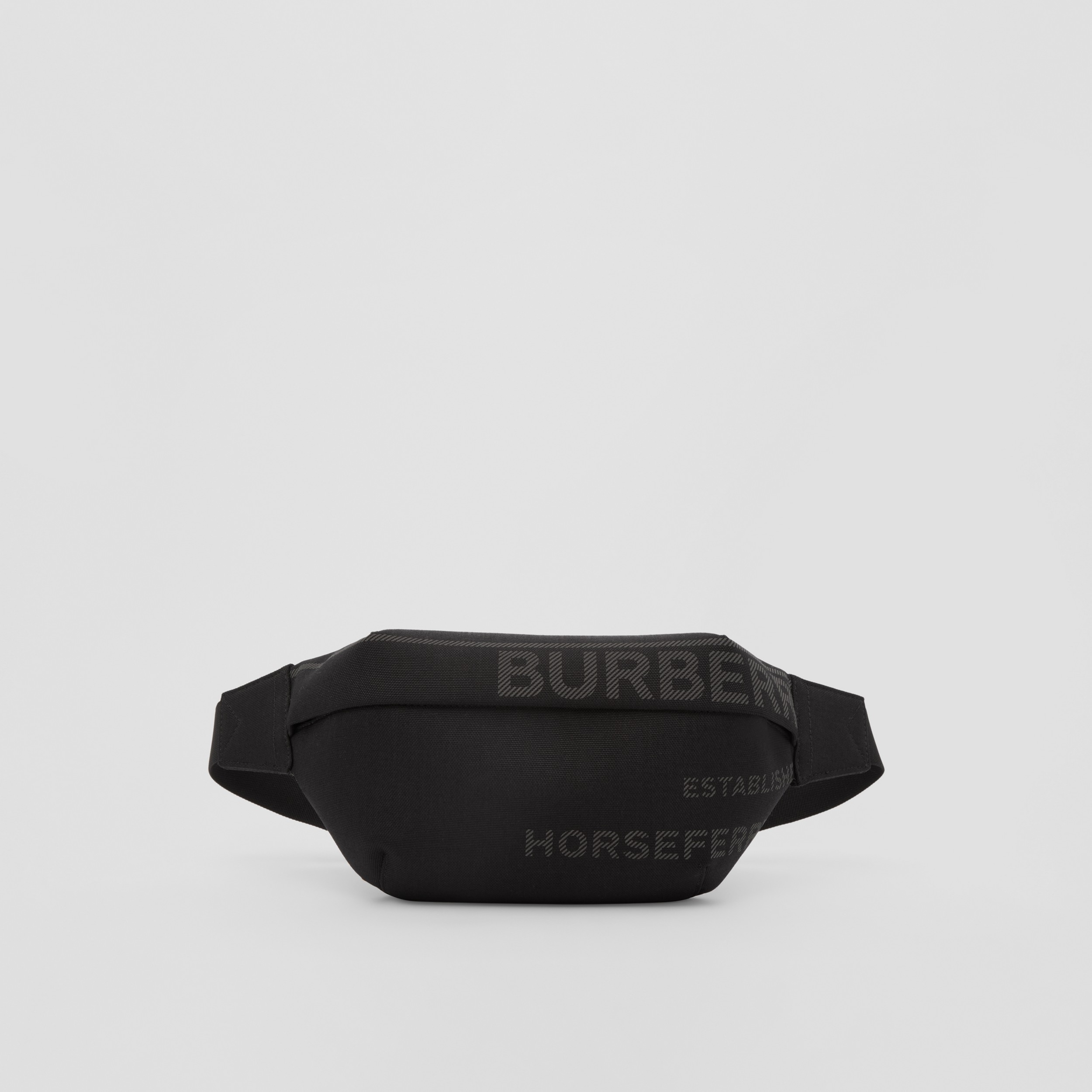 Horseferry Print Nylon Canvas Sonny Bum Bag in Black - Men | Burberry® Official - 1