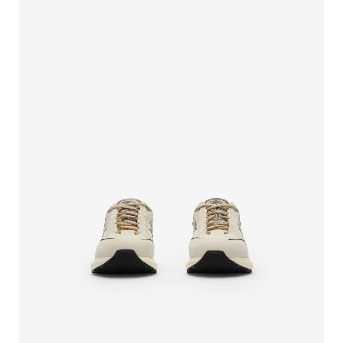  Check Nylon, Suede and Leather Eclipse Sneakers