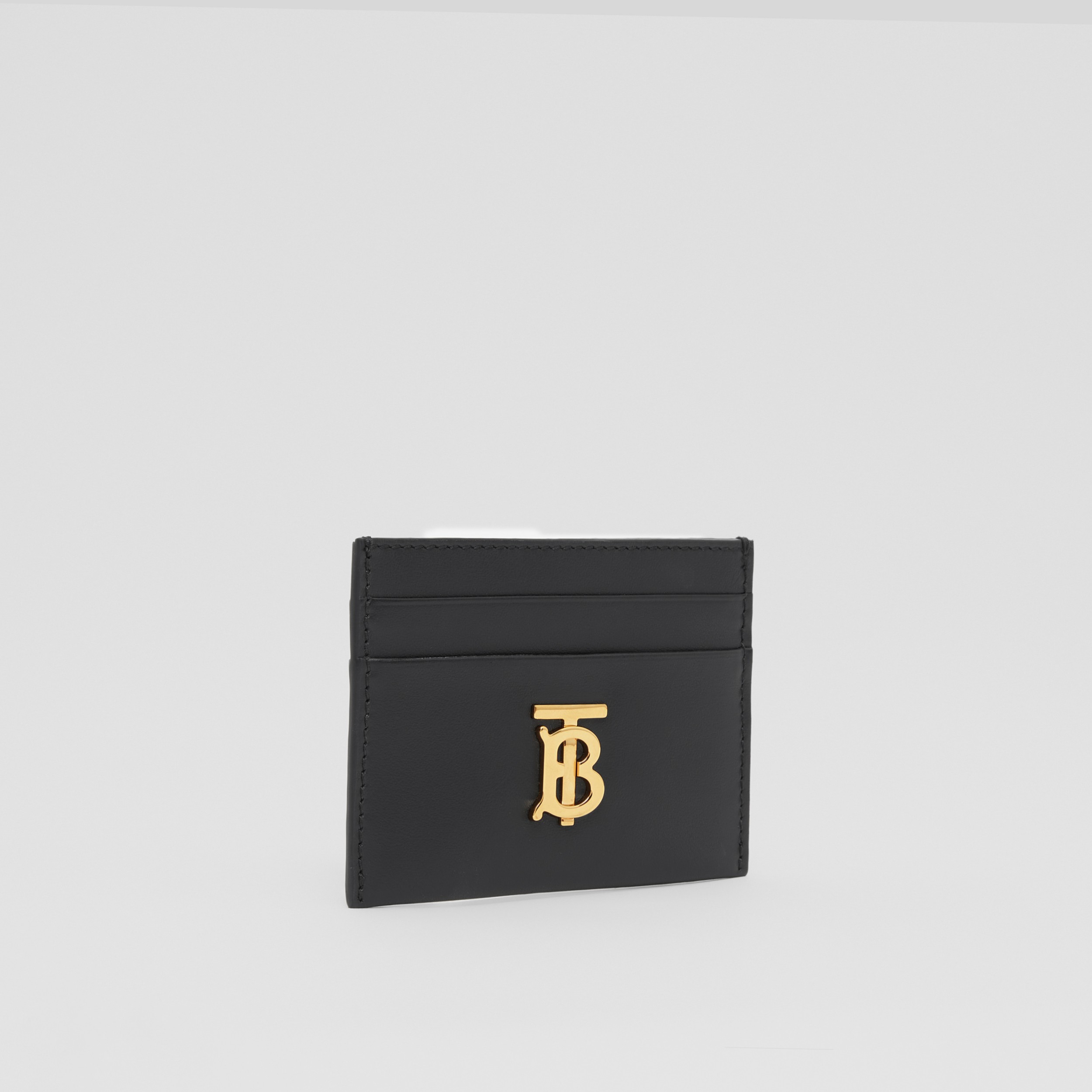 Leather TB Card Case in Black - Women | Burberry® Official