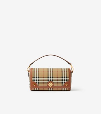 Top Handle Note Bag in Briar brown - Women, Vintage Check 