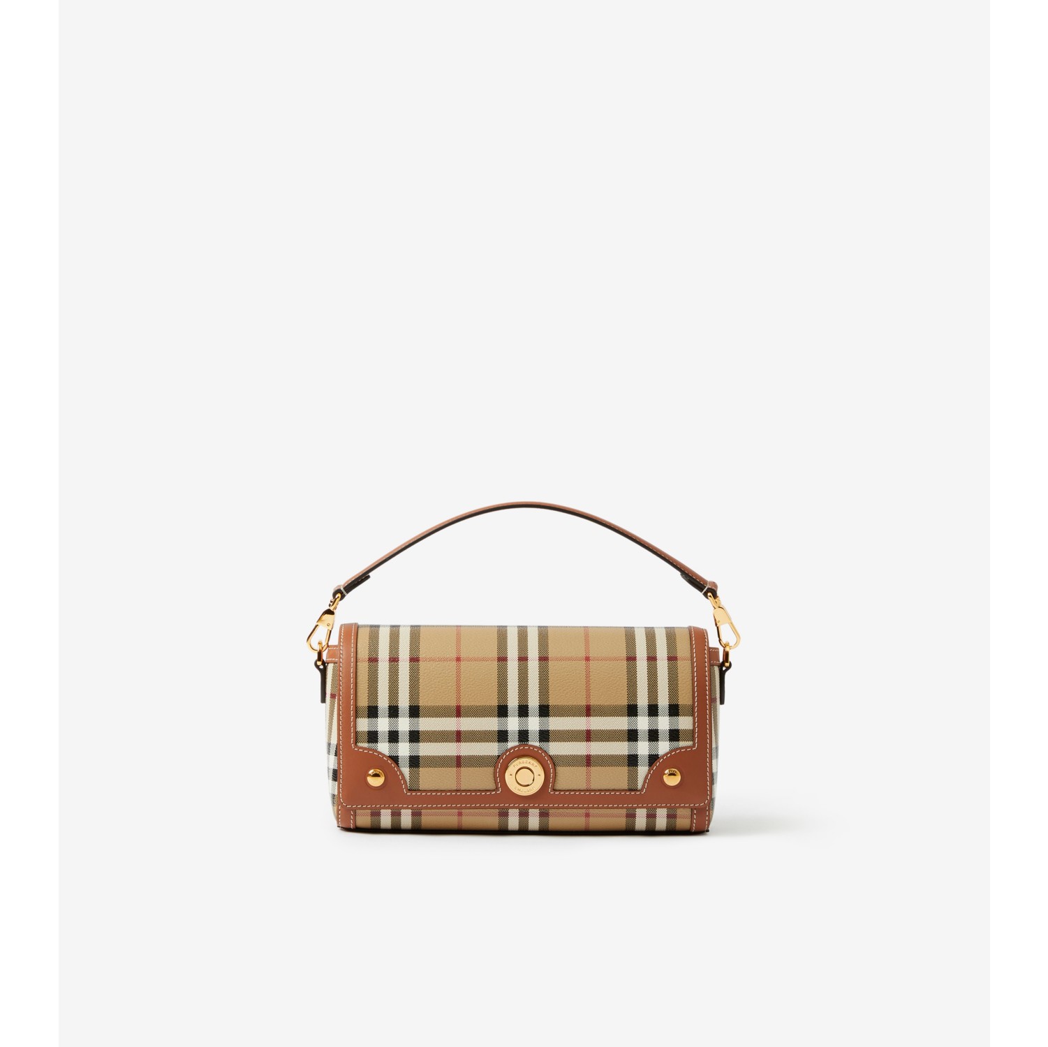 Top Handle Note Bag in Briar brown - Women, Vintage Check | Burberry®  Official