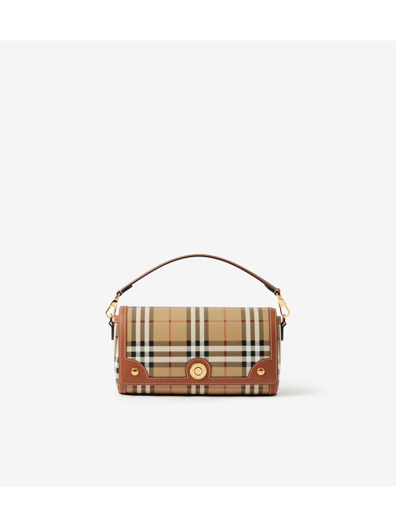 Burberry Haymarket Check Shoulder Bag - Brown Shoulder Bags