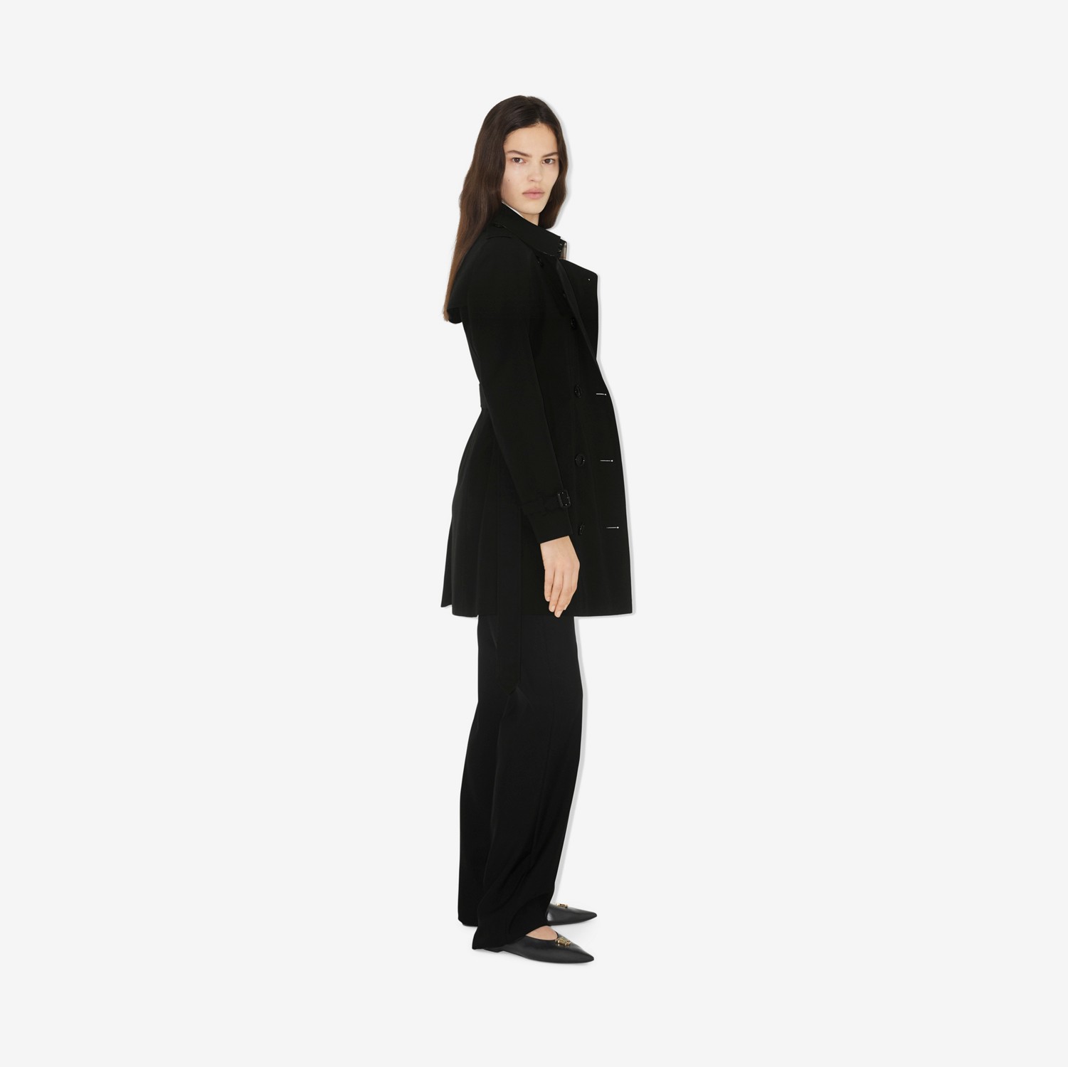 切尔西版型 – Heritage Trench 风衣 (黑色) - 女士 | Burberry® 博柏利官网