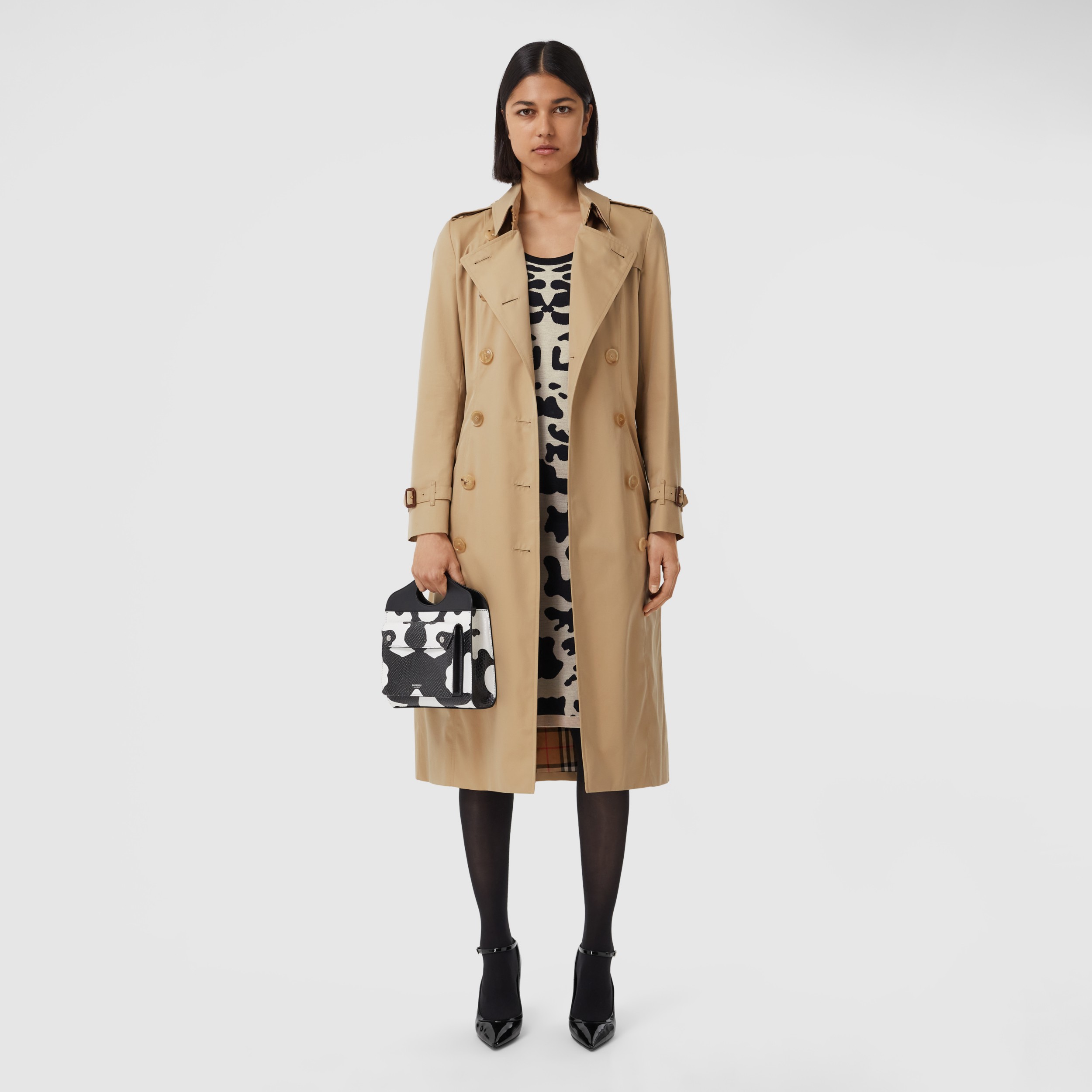 Trench Heritage Chelsea largo (Miel) - Mujer | Burberry® oficial