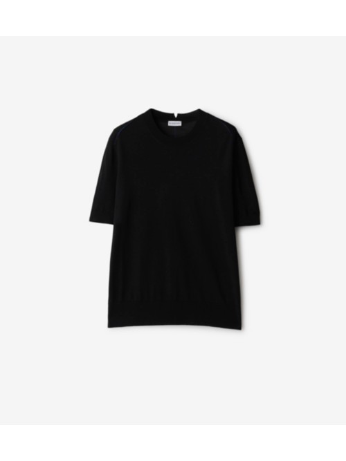 Shop Burberry Wool T-shirt In Black