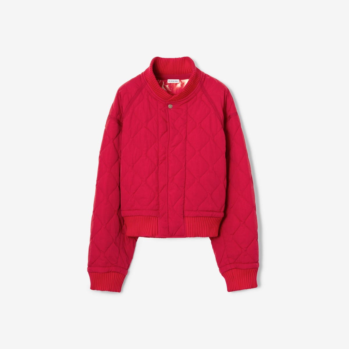 Burberry Nylon Quilted Bomber Jacket In Pillar