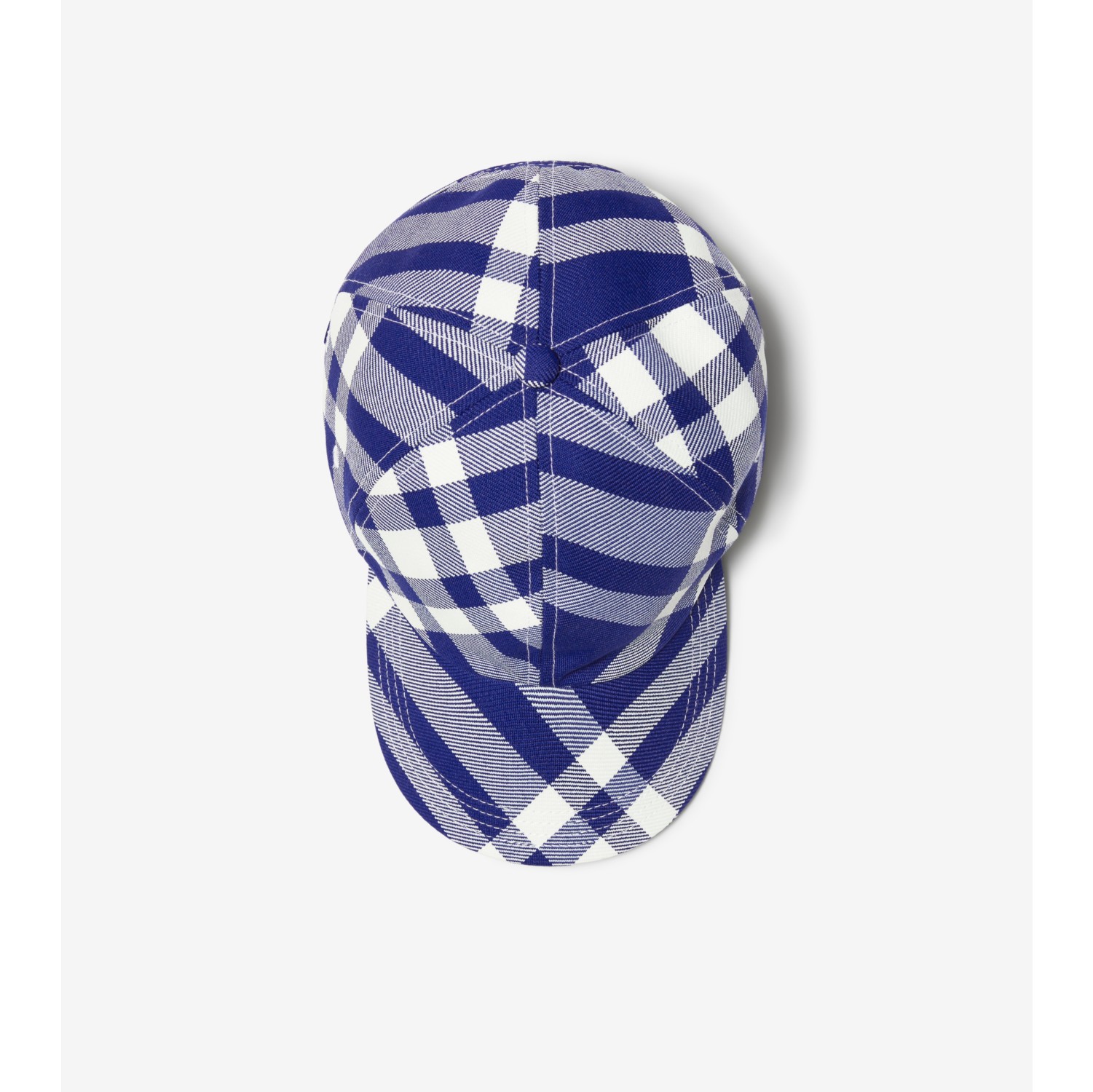 Check Wool Blend Baseball Cap in Knight - Men | Burberry® Official