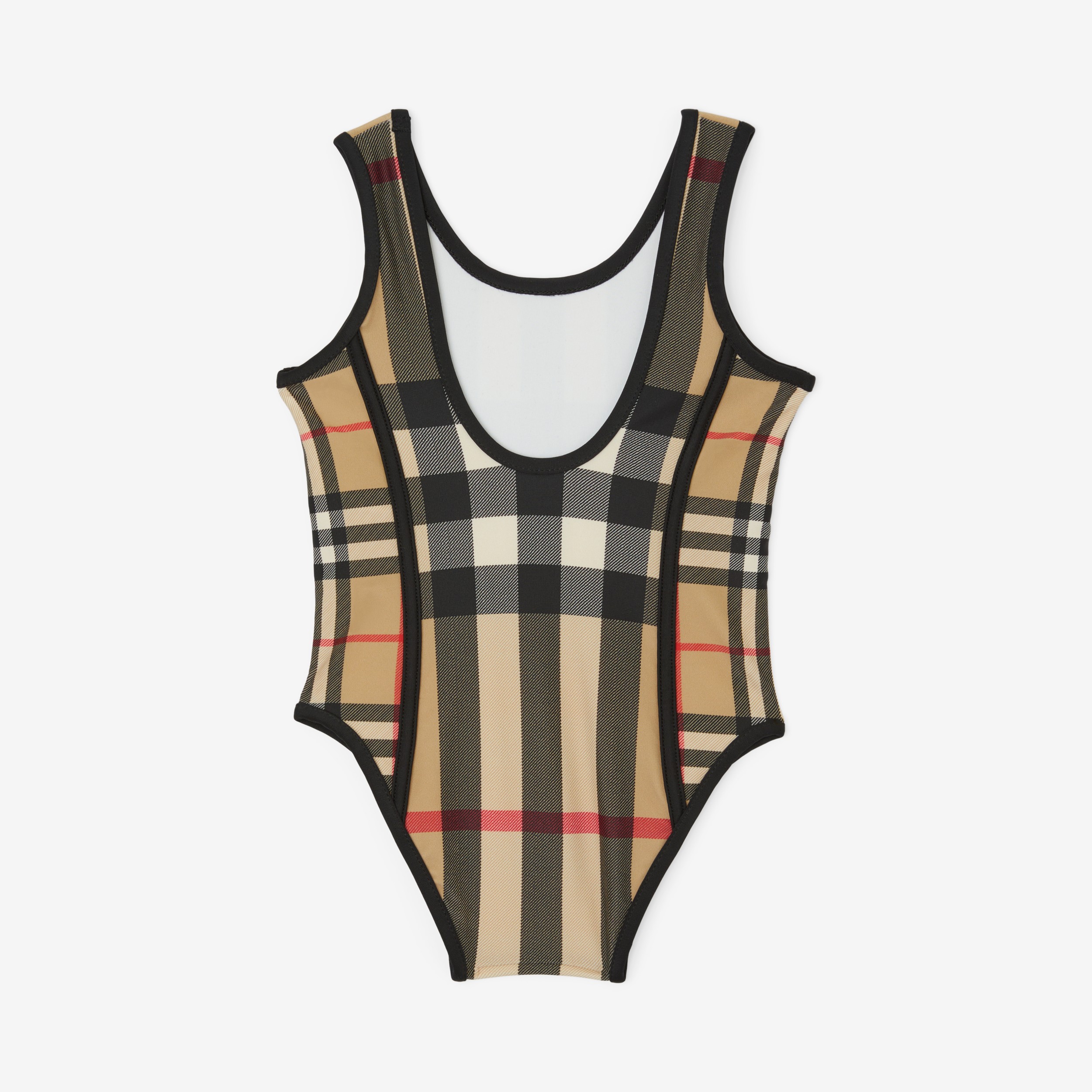 Maillot de bain en nylon stretch Check (Beige D'archive) - Enfant | Site officiel Burberry® - 2