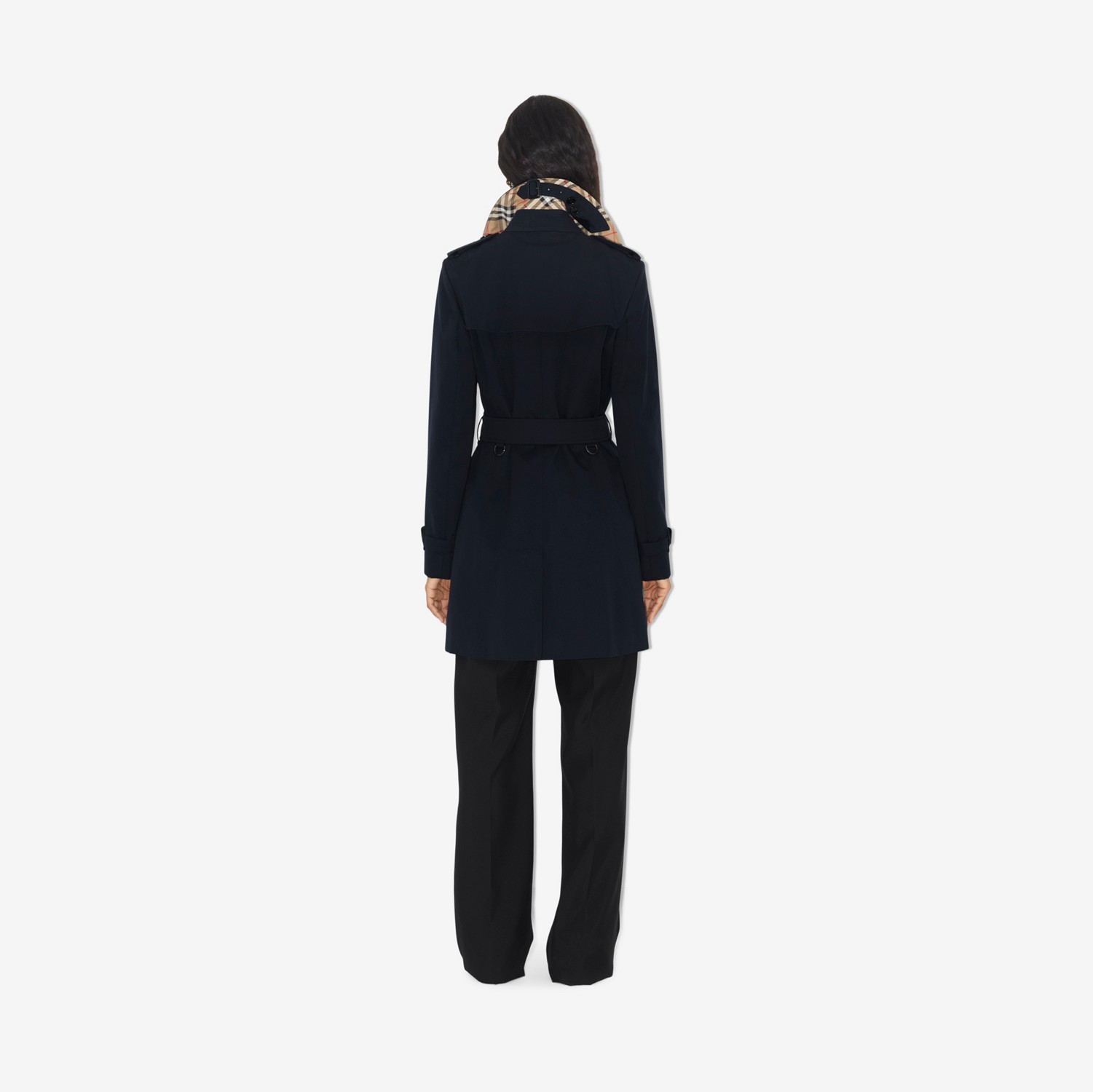 Trench coat Heritage Chelsea corto (Azul Penumbra) - Mujer | Burberry® oficial