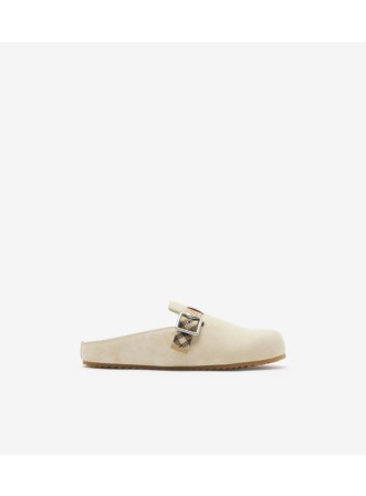 Suede Urchin Clogs in Bake beige - Men | Burberry® Official