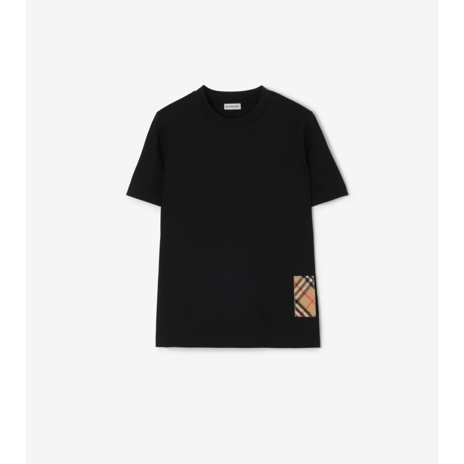 Check Label Cotton T-shirt