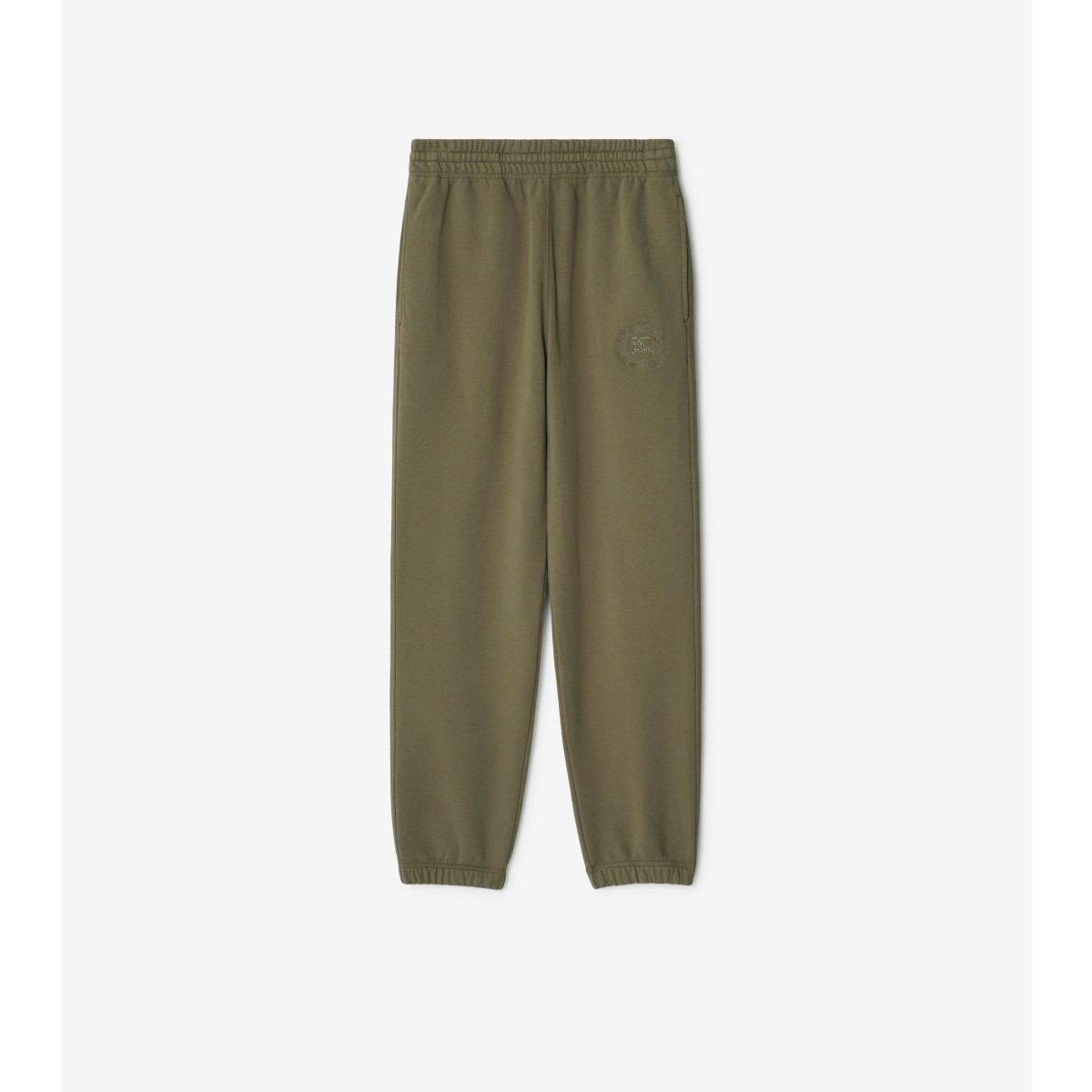 Shop Burberry Ekd Cotton Jogging Pants In Silt