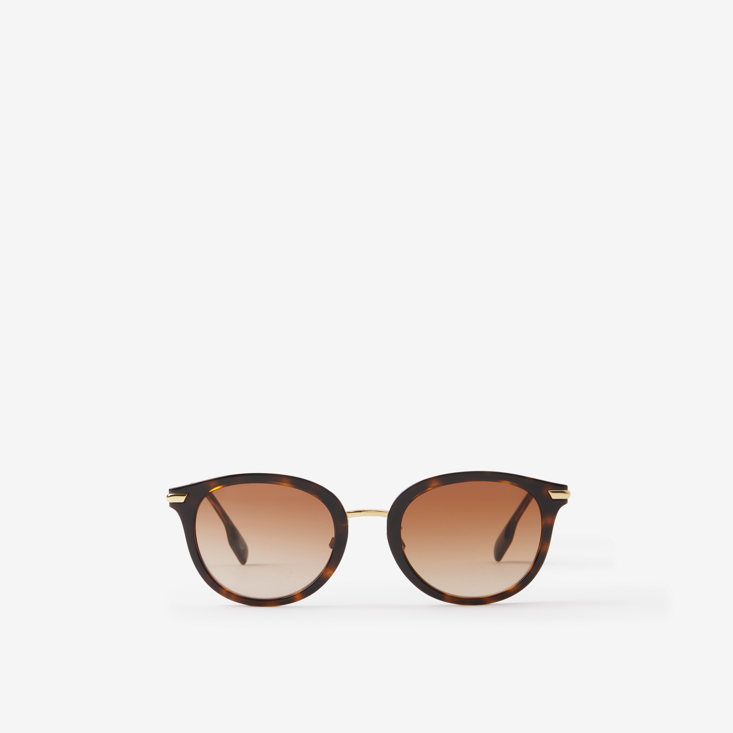 Sonnenbrille mit runder Fassung (Schildpattfarben/helles Goldfarben) - Damen | Burberry® - 1
