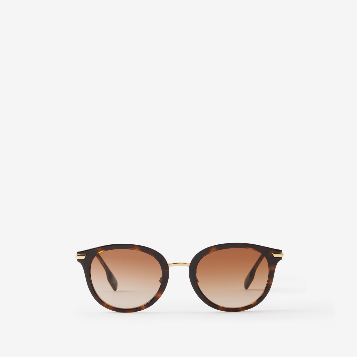 Óculos de sol com armação redonda (Casco  Tartaruga/dourado Claro) - Mulheres | Burberry® oficial
