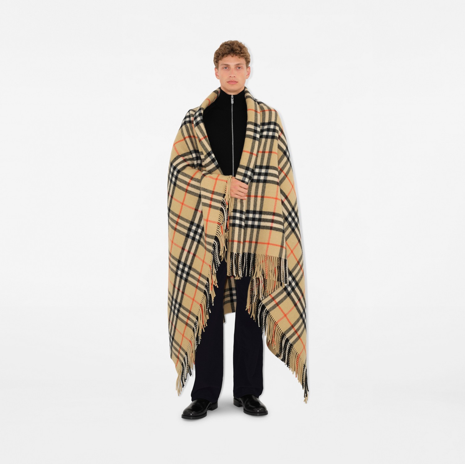 チェック・ウールカシミア・ブランケット (サンド) | Burberry チェック・ウールカシミア・ブランケット (サンド) | Burberry