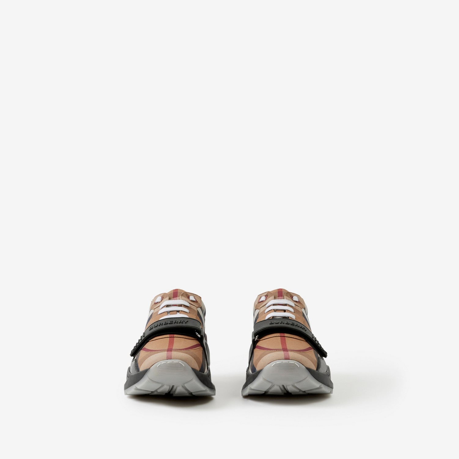 Zapatillas deportivas en algodón a cuadros (Marrón Abedul) - Hombre | Burberry® oficial
