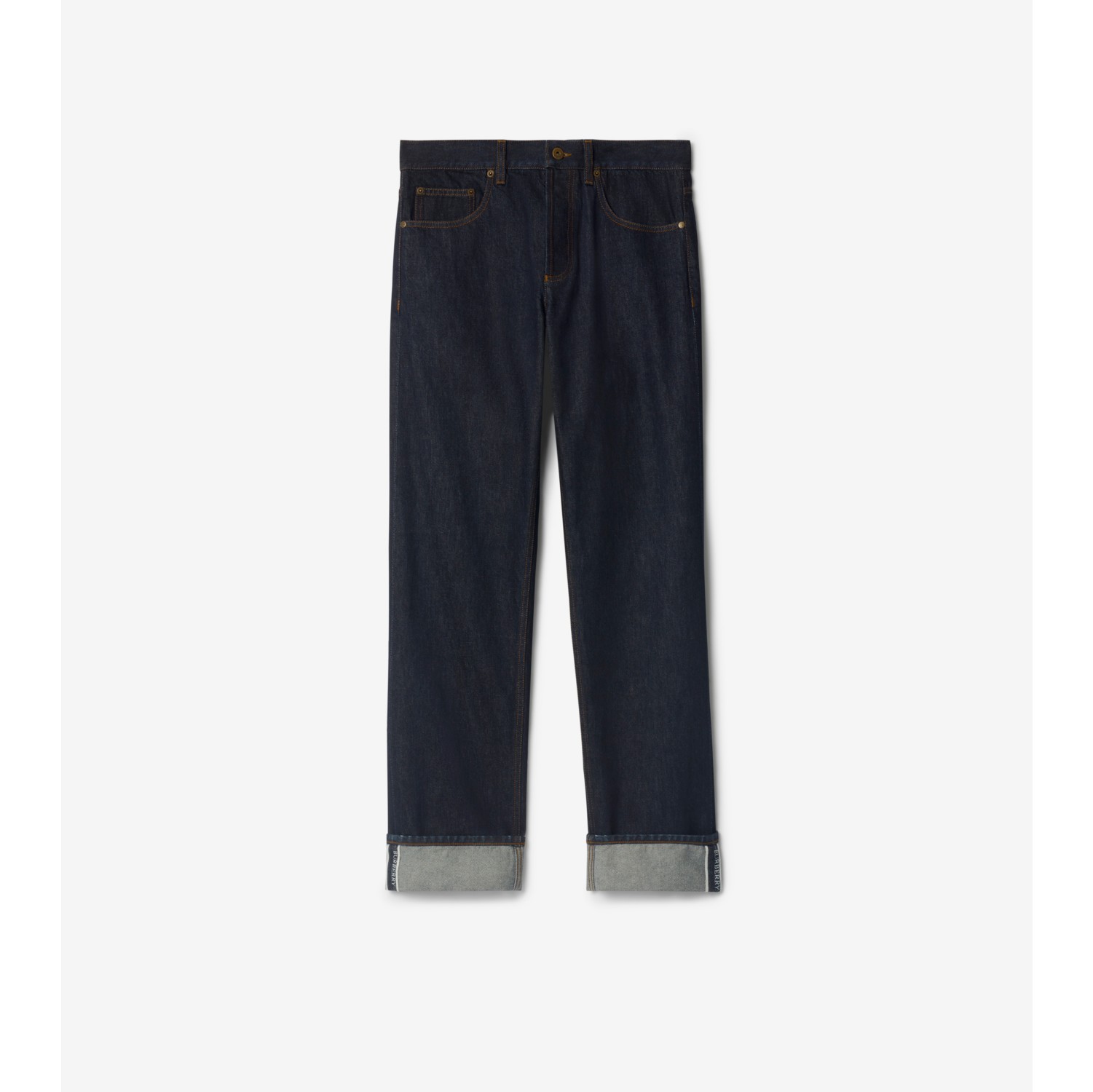 Straight Turn-up Jeans