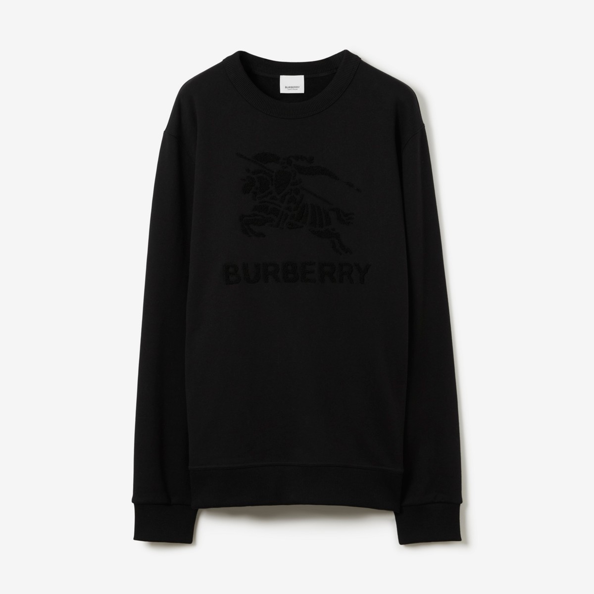 Burberry Ekd Motif Cotton Sweatshirt In Black