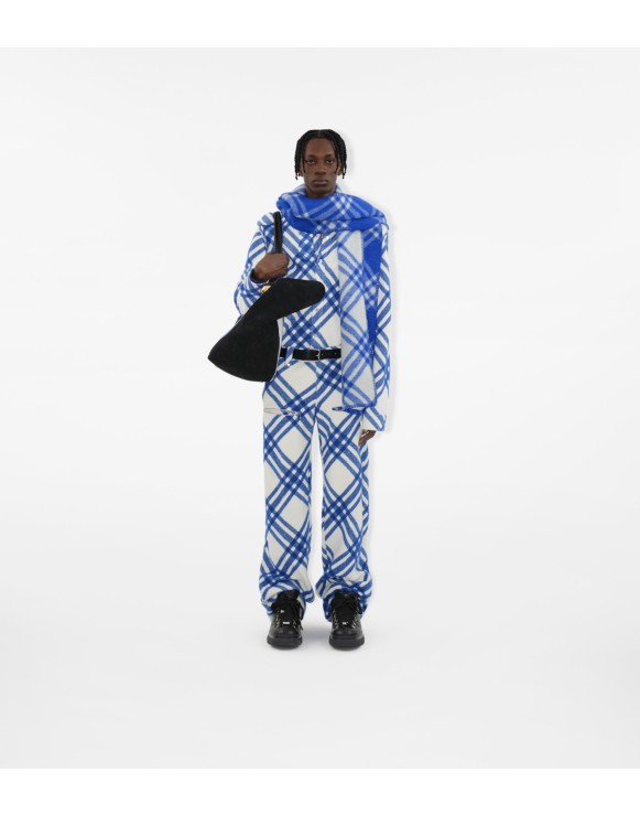 Check Wool Hooded Scarf