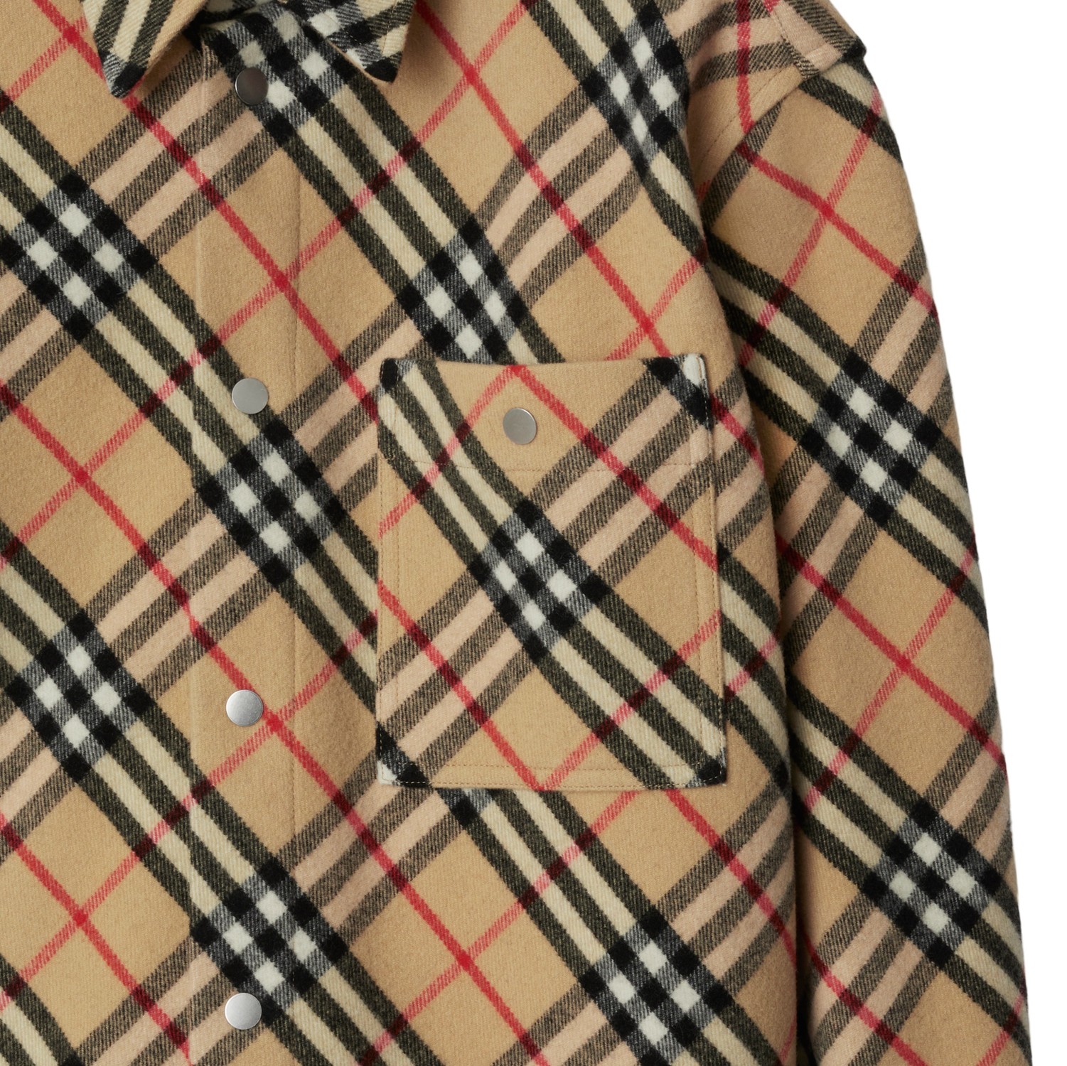 チェック ウールシャツ (サンド) - メンズ, ウール | Burberry チェック ウールシャツ (サンド) - メンズ, ウール | Burberry