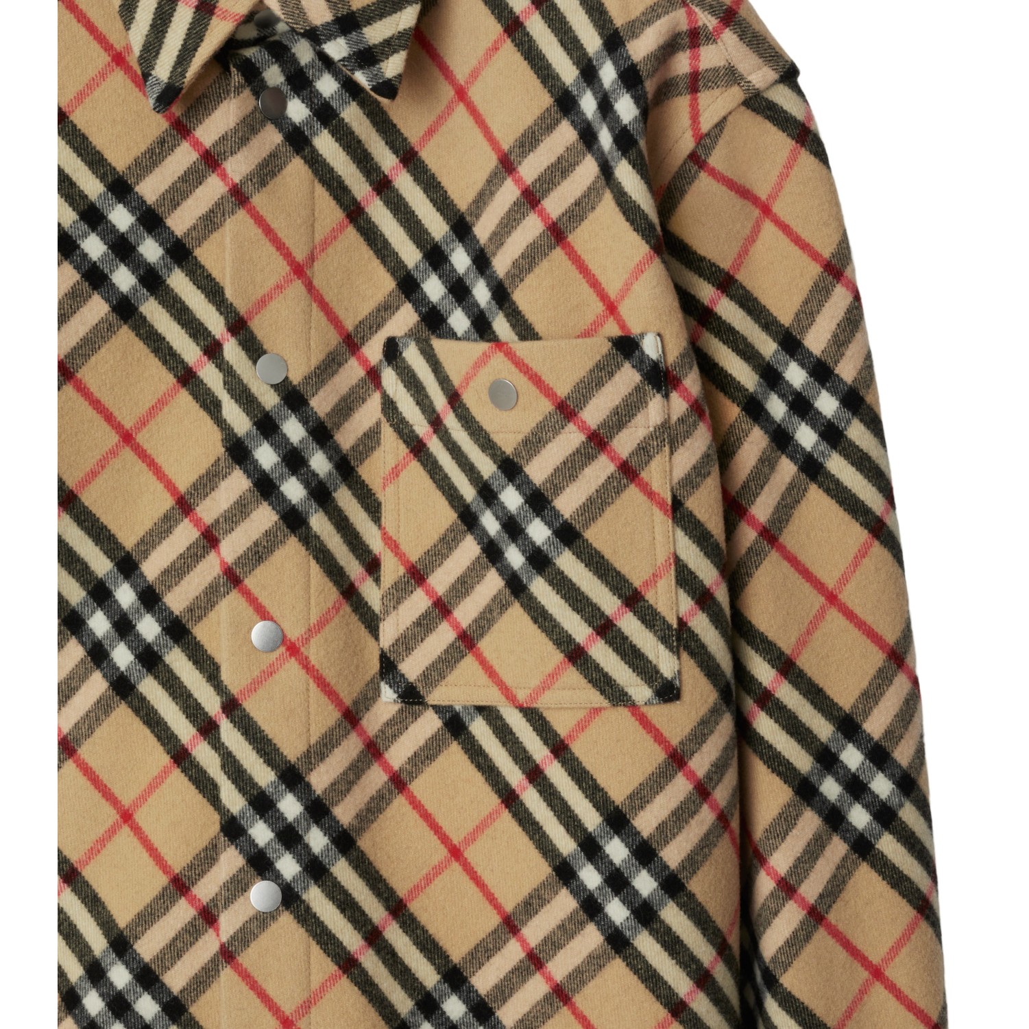 Oversized Check Wool Shirt