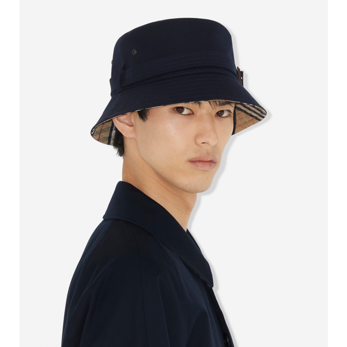  Gabardine Belted Bucket Hat