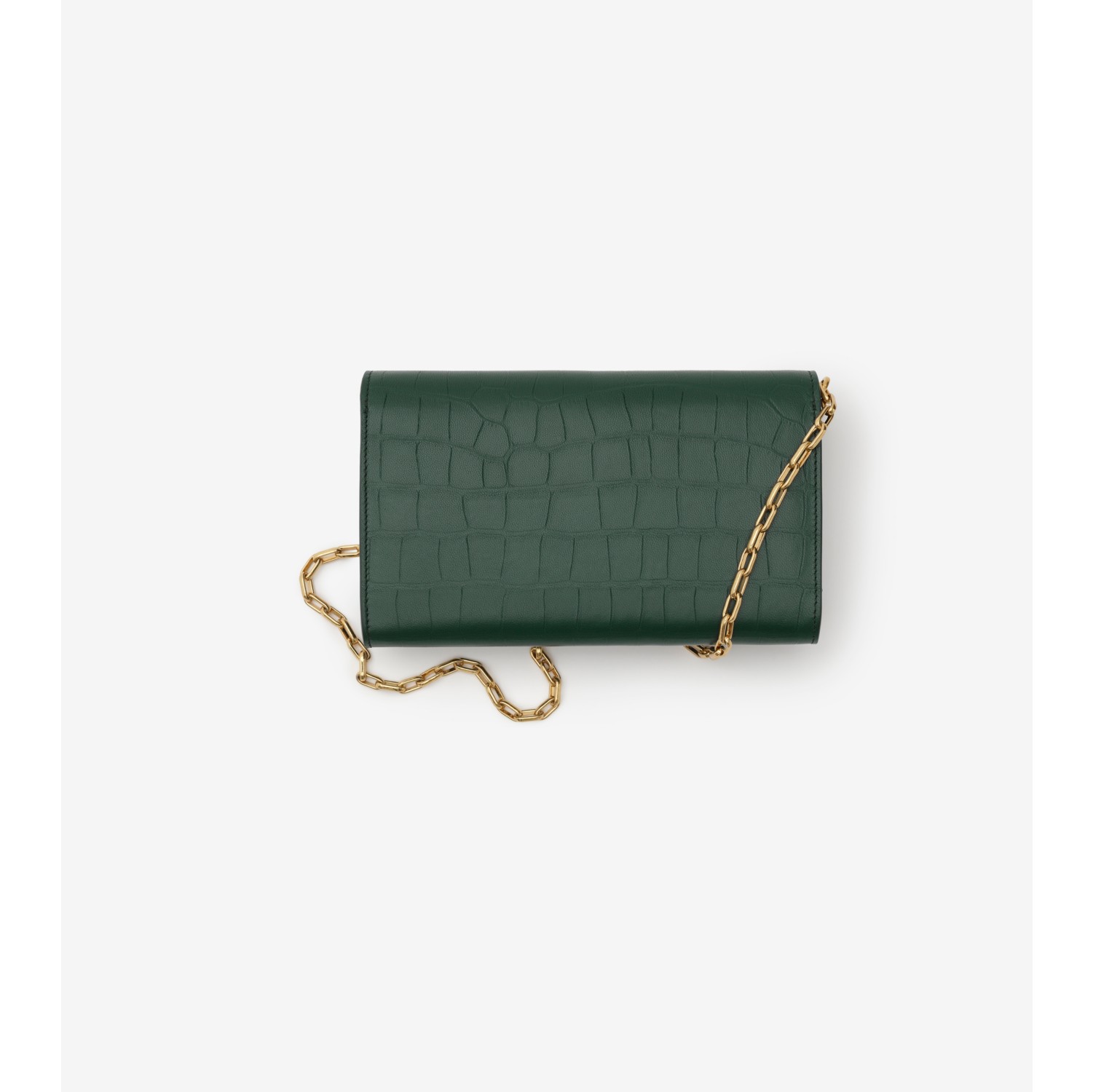 Cotswolds Chain Strap Wallet in Ivy green - Women | Burberry® Official