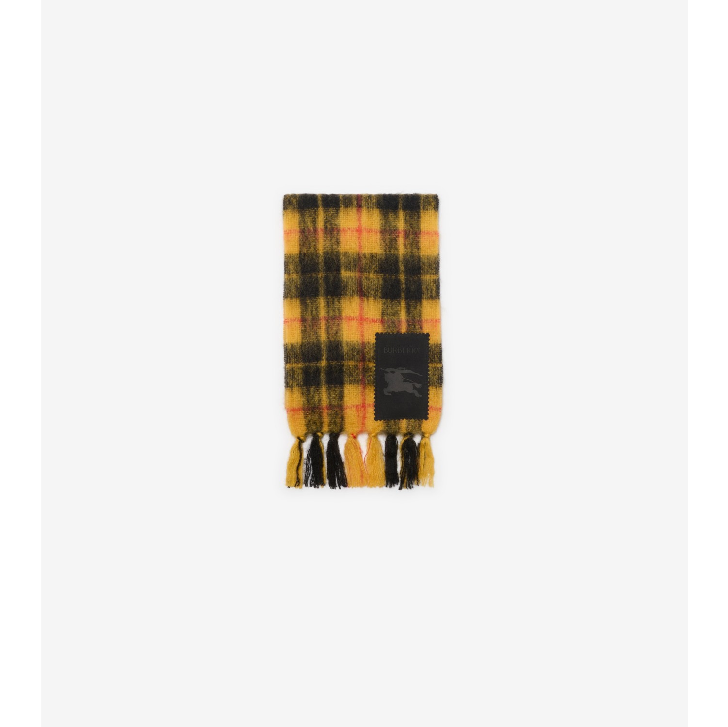 Mohair-Wollschal mit Karomuster