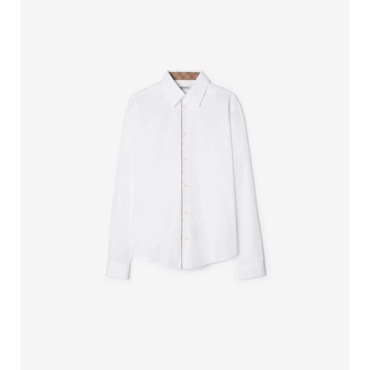  Check Piping Cotton Poplin Shirt
