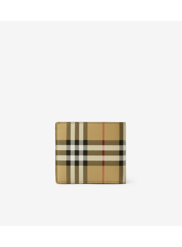 Burberry Check Card Holder in Black - Burberry