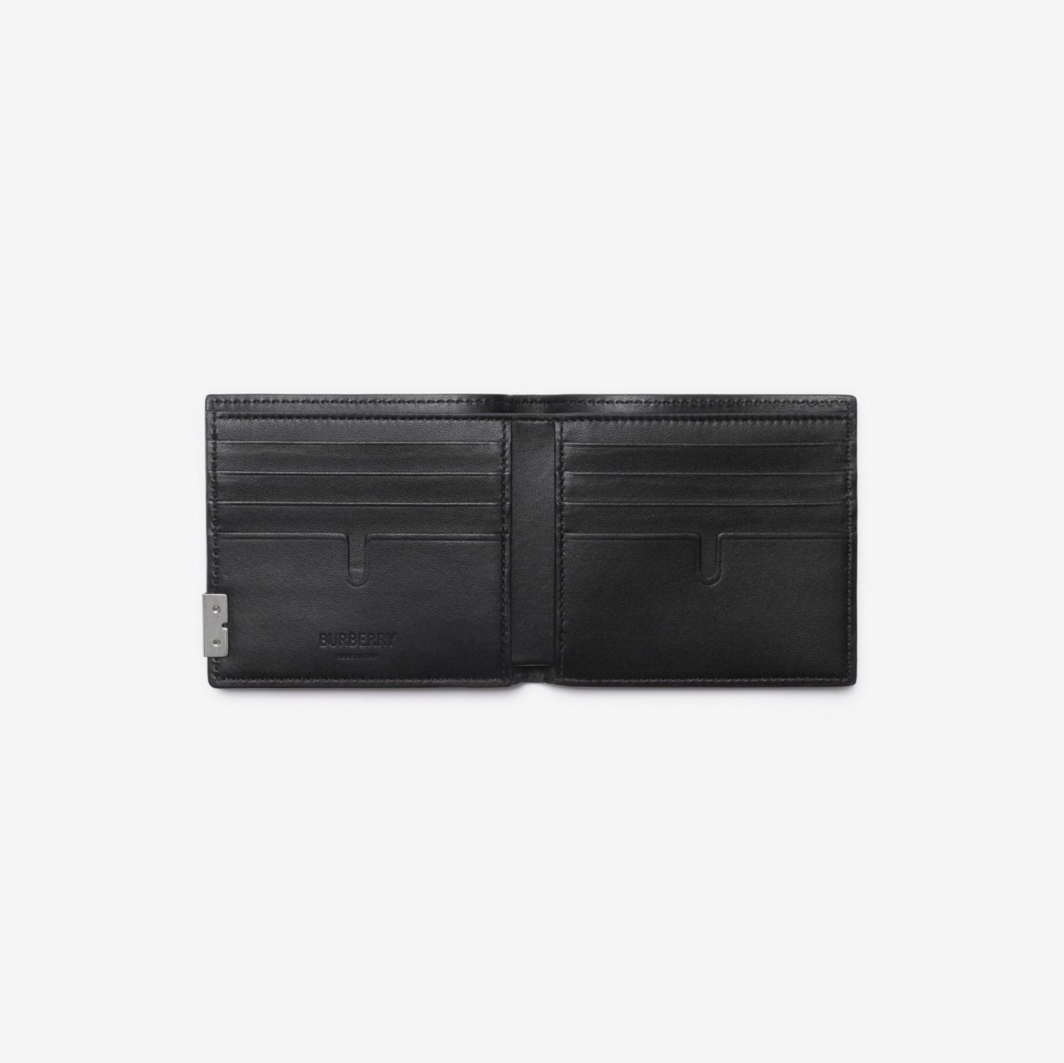 Bカット バイフォールドウォレット (ブラック) - メンズ, レザー Bカット バイフォールドウォレット (ブラック) - メンズ, レザー