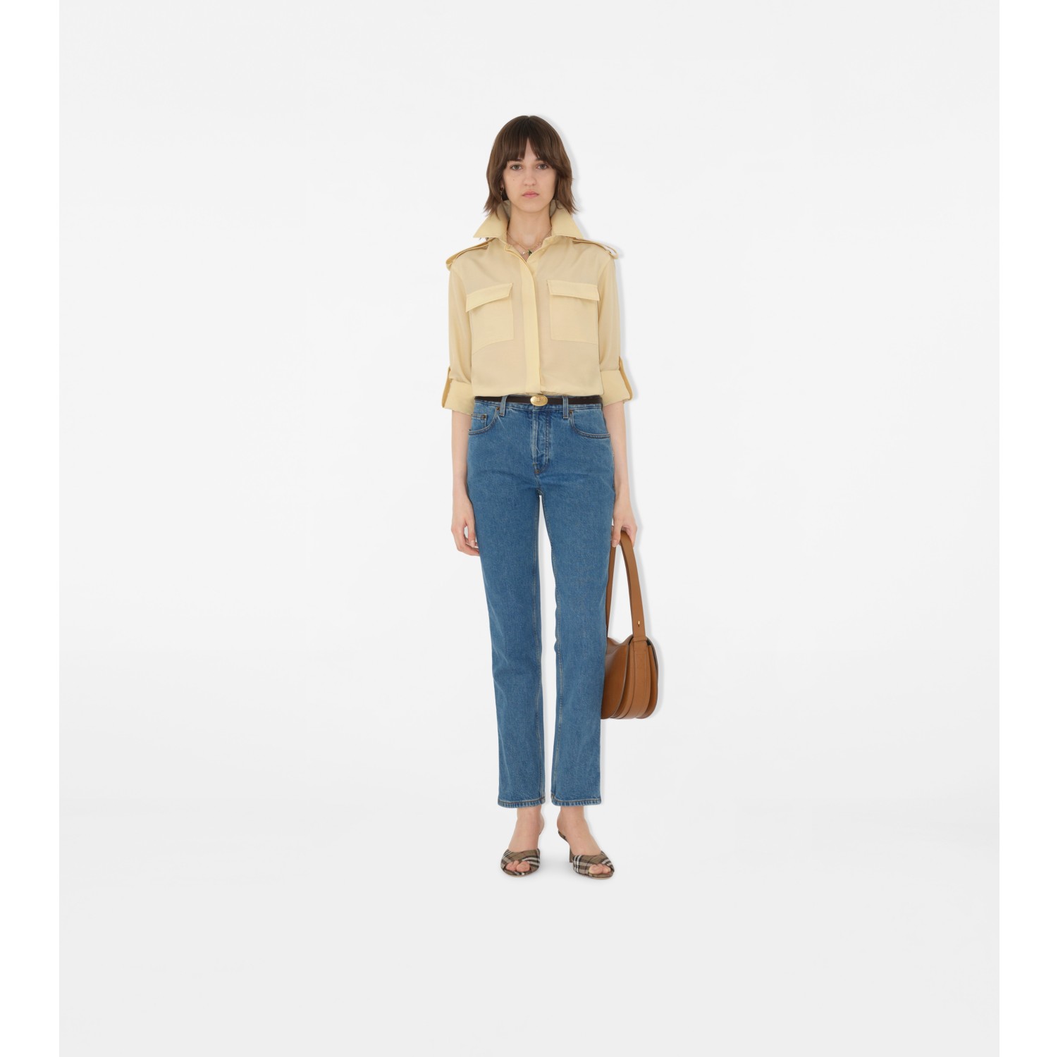 Jeans dritti a vita media