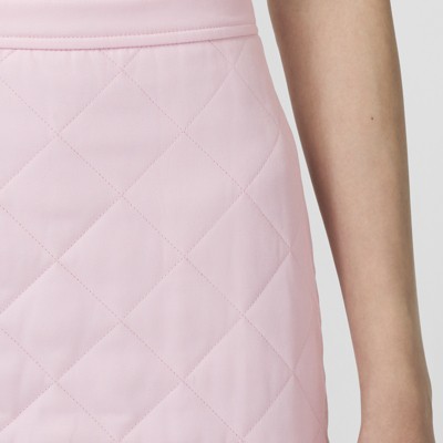 Diamond Quilted Nylon and Cotton Mini Skirt in Pale Candy Pink - Women |  Burberry® Official