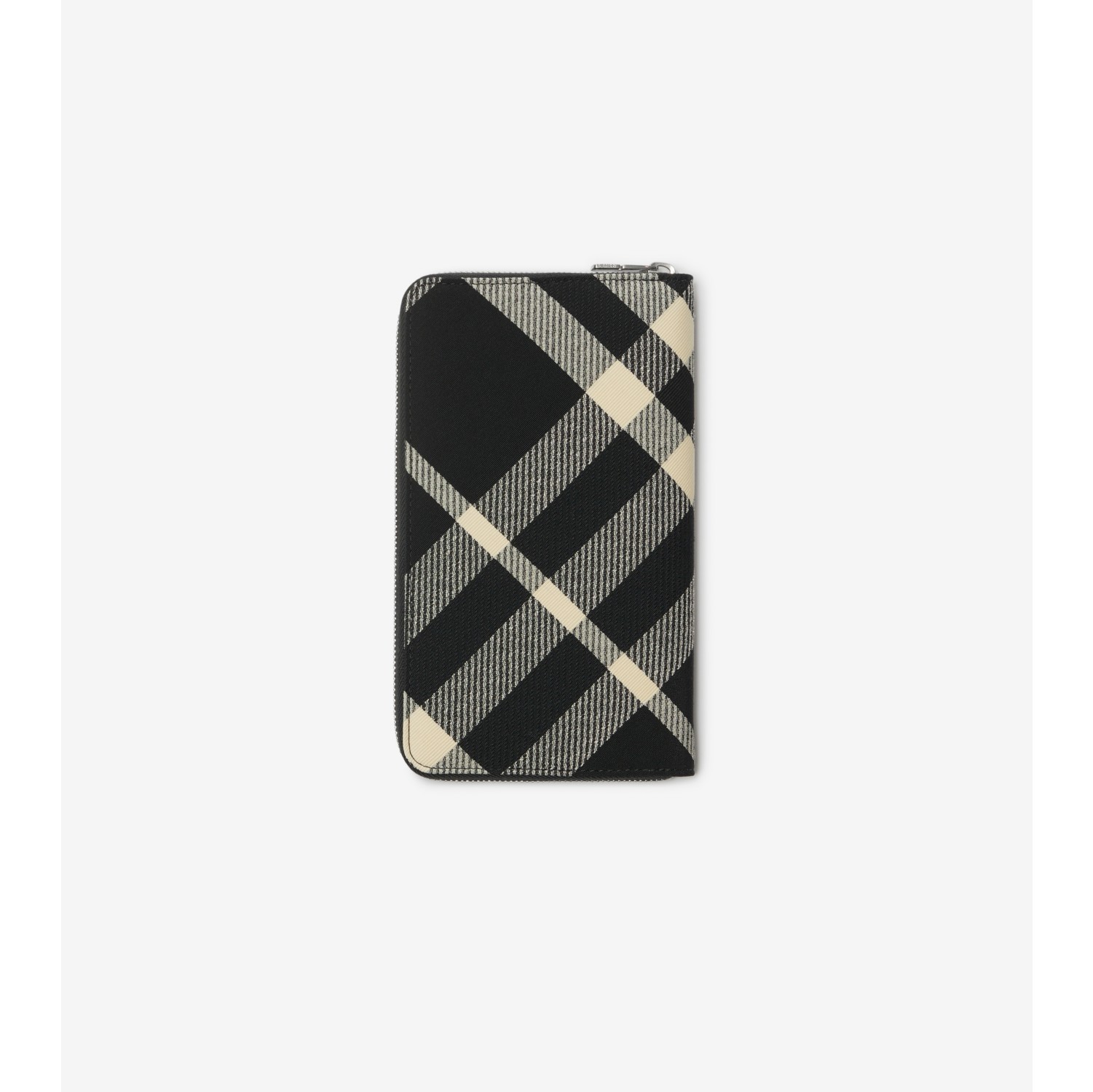 Large Check Zip Wallet in Black/calico - Men | Burberry® Official