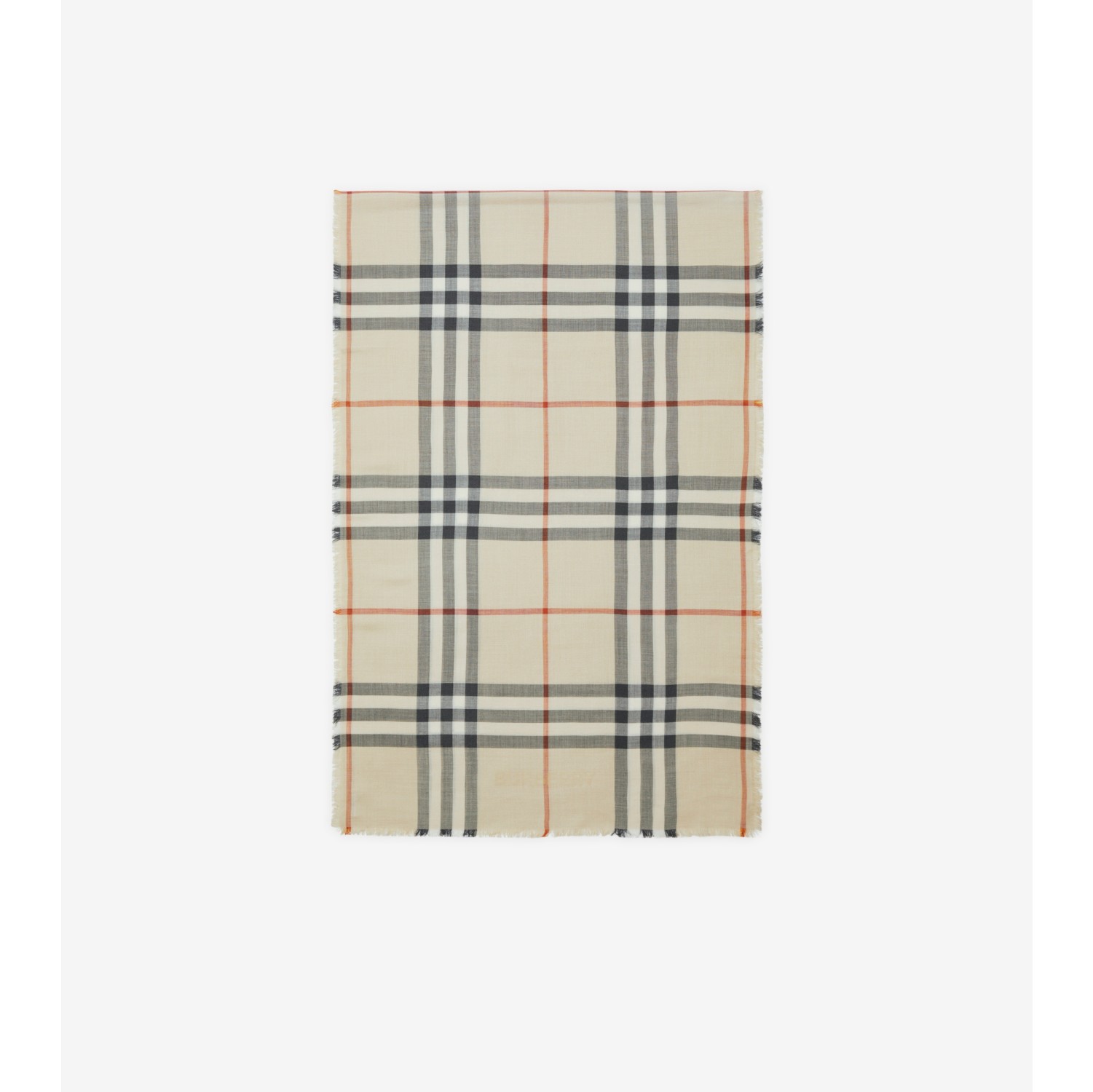 Burberry women's giant check wool hot sale silk scarf