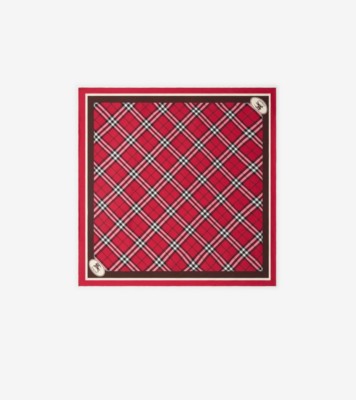 Check Silk Scarf in Post red | Burberry® Official